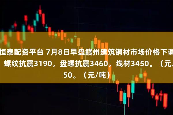 恒泰配资平台 7月8日早盘赣州建筑钢材市场价格下调10。螺纹抗震3190，盘螺抗震3460，线材3450。（元/吨）